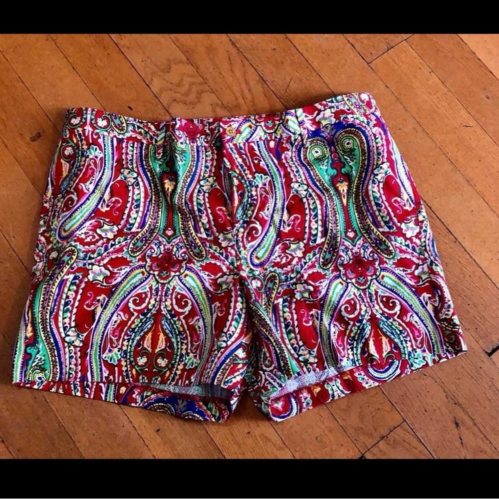 Lauren Ralph Lauren Women's Red Paisley Print Shorts